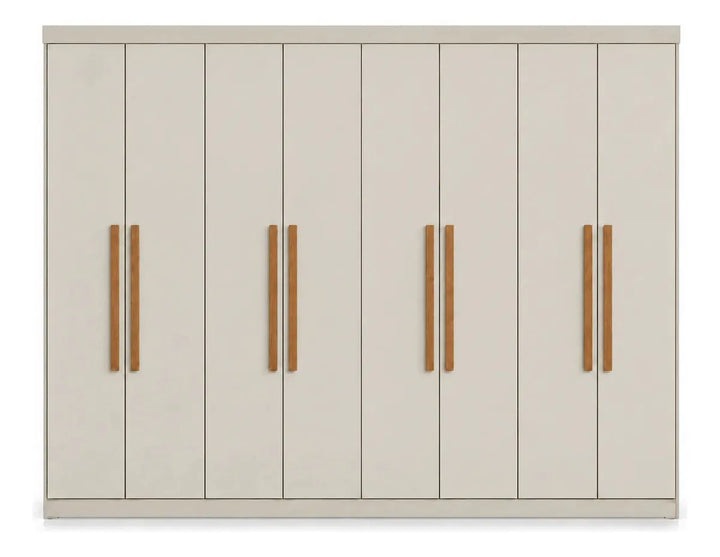 Guarda-Roupa Casal Paris 8 Portas 4 Gavetas Branco