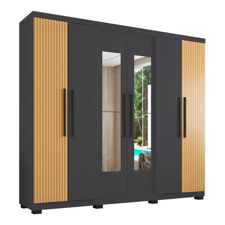 Guarda-roupa Casal Araplac Braga 6 Portas 4 Gavetas